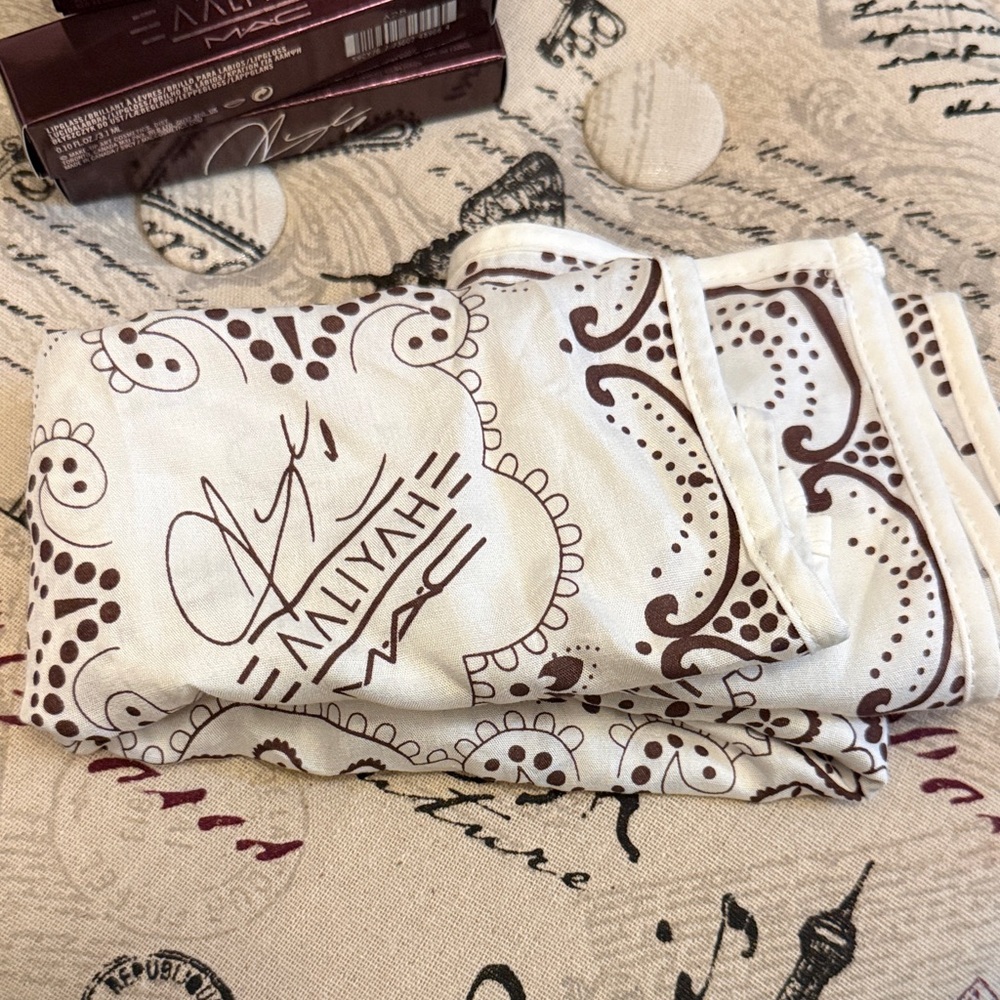 MAC Cosmetics Signature Scarf in Cream and Brown